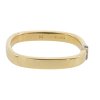 Princess cut diamond square shank ring-wedding rings-The Antique Ring Shop