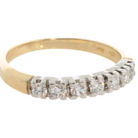 Seven stone diamond ring in 14 carat gold-Vintage Rings-The Antique Ring Shop