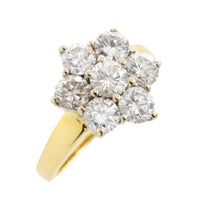 Vintage diamond cluster ring in 18 carat gold-engagement rings-The Antique Ring Shop