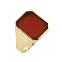 Vintage Dutch carnelian signet ring