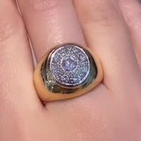 18 carat white and yellow gold diamond ring