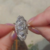 Art Deco old cut and rose cut diamond ring