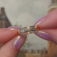 18 carat gold band with diamonds