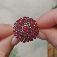 Ruby turban ring in 18 carat gold