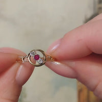 Edwardian ruby and diamond ring