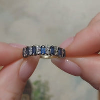 18 carat gold sapphire and diamond ring