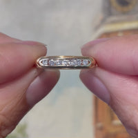 Channel set diamond ring