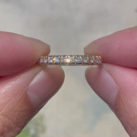 Half eternity band with brilliant cut diamonds