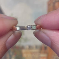 Princess cut diamond square shank ring