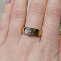 18 carat gold ring with diamonds-The Antique Ring Shop