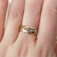 Edwardian five stone diamond ring from 1904-Antique rings-The Antique Ring Shop