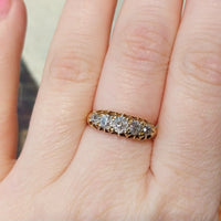 Victorian 18 carat gold old cut diamond ring from 1899-Antique rings-The Antique Ring Shop
