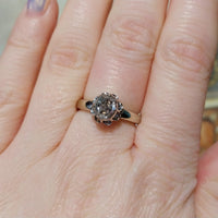 Rose diamond ring in 14 carat gold-Vintage Rings-The Antique Ring Shop