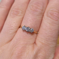 Edwardian old cut diamond ring in 18 carat gold