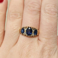 Sapphire and diamond ring from 1913-Antique rings-The Antique Ring Shop
