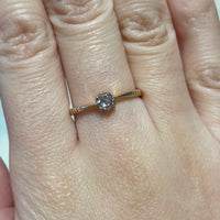 Rose diamond solitaire ring in 14 carat gold-Antique rings-The Antique Ring Shop