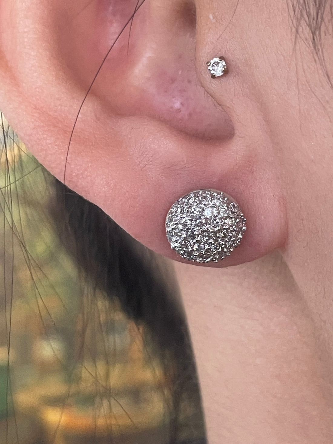 Diamond cluster studs in 18 carat gold-Earrings-The Antique Ring Shop