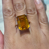 Citrine ring in 14 carat gold-Vintage Rings-The Antique Ring Shop