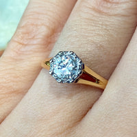 Vintage diamond solitaire ring-engagement rings-The Antique Ring Shop