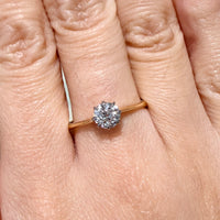 Edwardian old cut diamond solitaire ring-engagement rings-The Antique Ring Shop