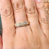 18 carat gold ring with diamonds-Vintage Rings-The Antique Ring Shop