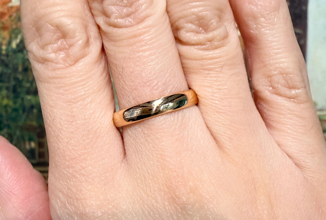 Victorian 18 carat gold wedding band from 1899-wedding rings-The Antique Ring Shop