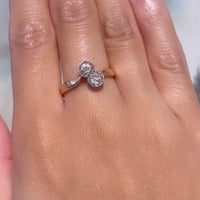 Antique old cut diamond toi et moi ring-Antique rings-The Antique Ring Shop