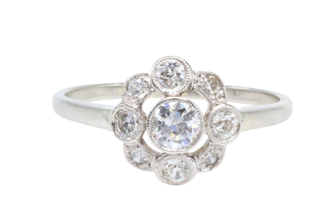 Antique five old cut diamond ring-The Antique Ring Shop