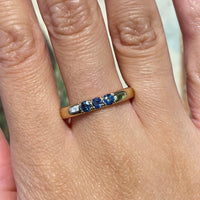 14 carat gold ring with sapphires-wedding rings-The Antique Ring Shop