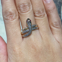 Vintage ruby and diamond snake ring-vintage rings-The Antique Ring Shop