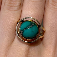 Turquoise ring in 14 carat gold