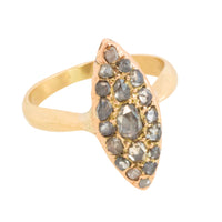 Antique rose diamond marquise ring