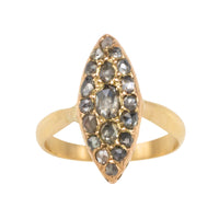 Antique rose diamond marquise ring