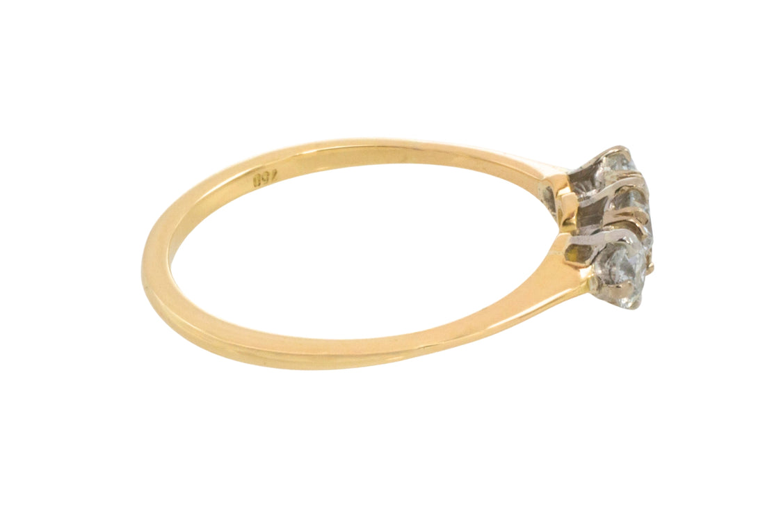Edwardian old cut diamond ring in 18 carat gold