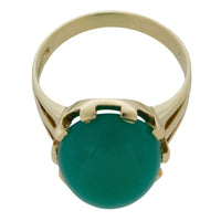 Vintage cabochon chrysoprase ring-Vintage Rings-The Antique Ring Shop