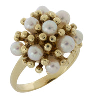 Vintage pearl ring in 14 carat gold-Vintage Rings-The Antique Ring Shop