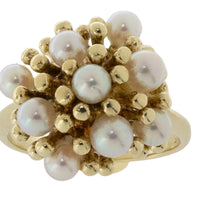 Vintage pearl ring in 14 carat gold-Vintage Rings-The Antique Ring Shop