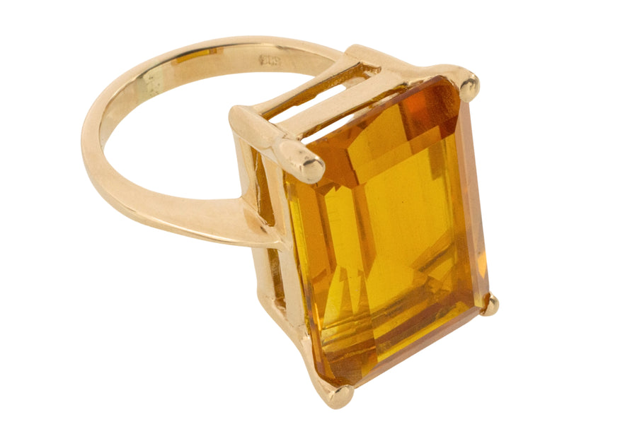 Citrine ring in 14 carat gold-Vintage Rings-The Antique Ring Shop