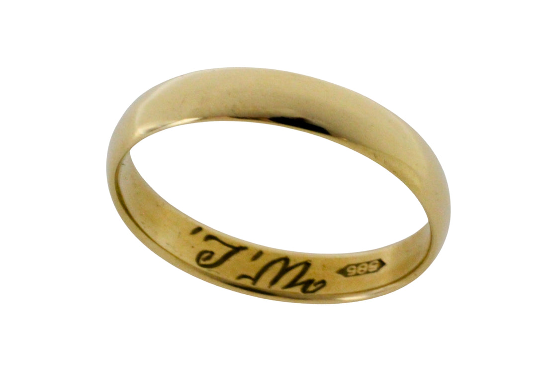 Vintage 14 carat gold wedding band-wedding rings-The Antique Ring Shop