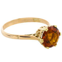 Madeira cutrine solitaire ring-Vintage Rings-The Antique Ring Shop