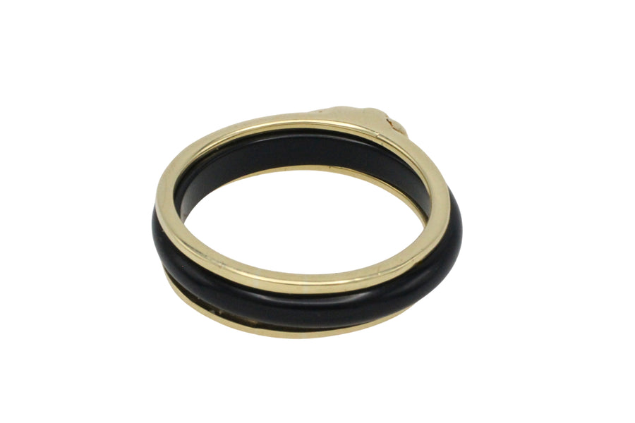 Onyx elephant ring in 14 carat gold-Rings-The Antique Ring Shop