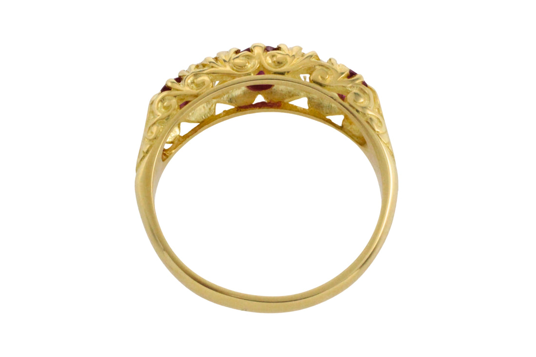 Vintage ruby and diamond ring-Vintage Rings-The Antique Ring Shop