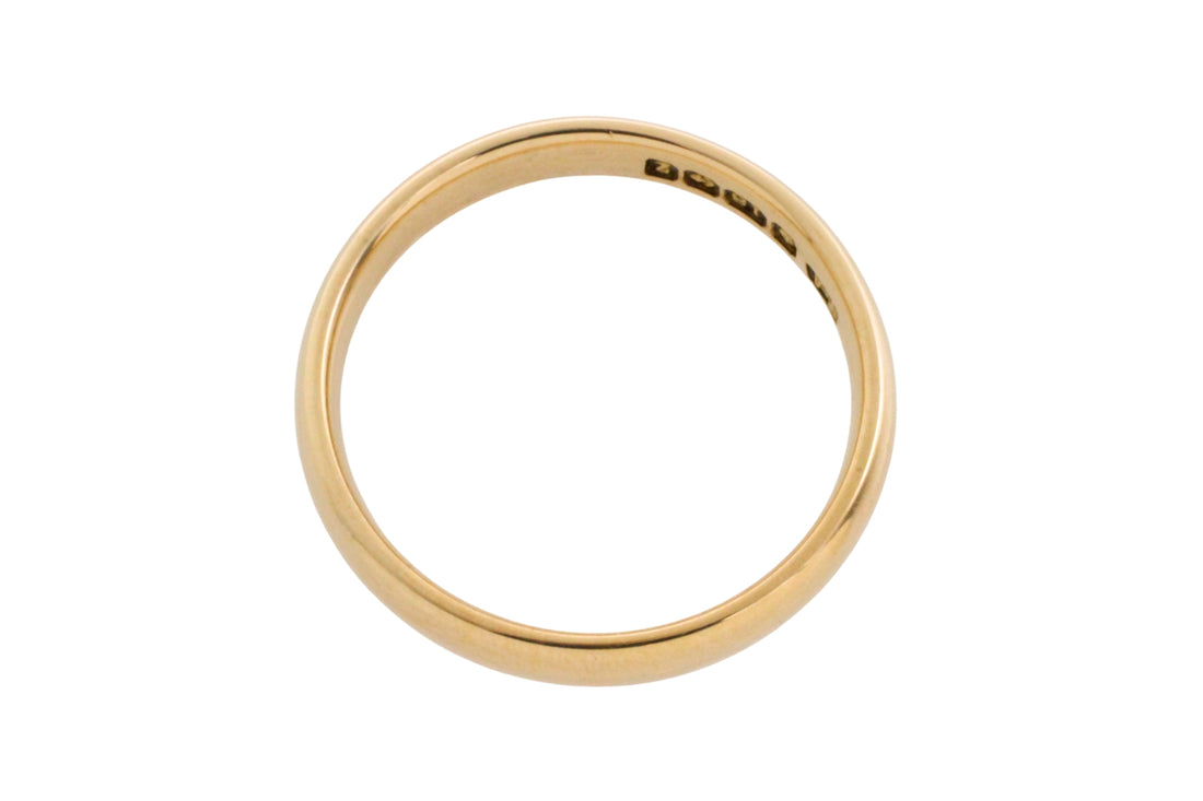 Victorian 18 carat gold wedding band from 1899-wedding rings-The Antique Ring Shop