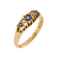 Edwardian sapphire and diamond ring from 1905-Antique rings-The Antique Ring Shop
