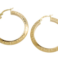 Hoop earrings with a meander-Earrings-The Antique Ring Shop