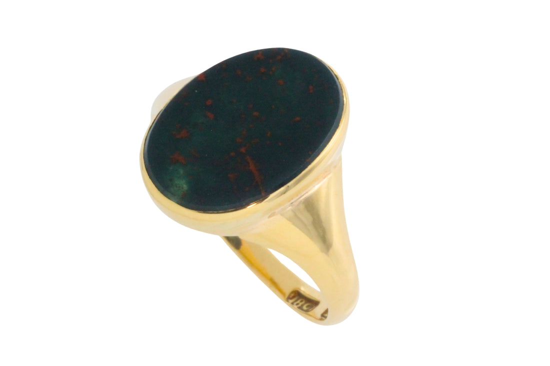 Edwardian period bloodstone signet ring-gents rings-The Antique Ring Shop