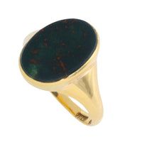 Edwardian period bloodstone signet ring-gents rings-The Antique Ring Shop