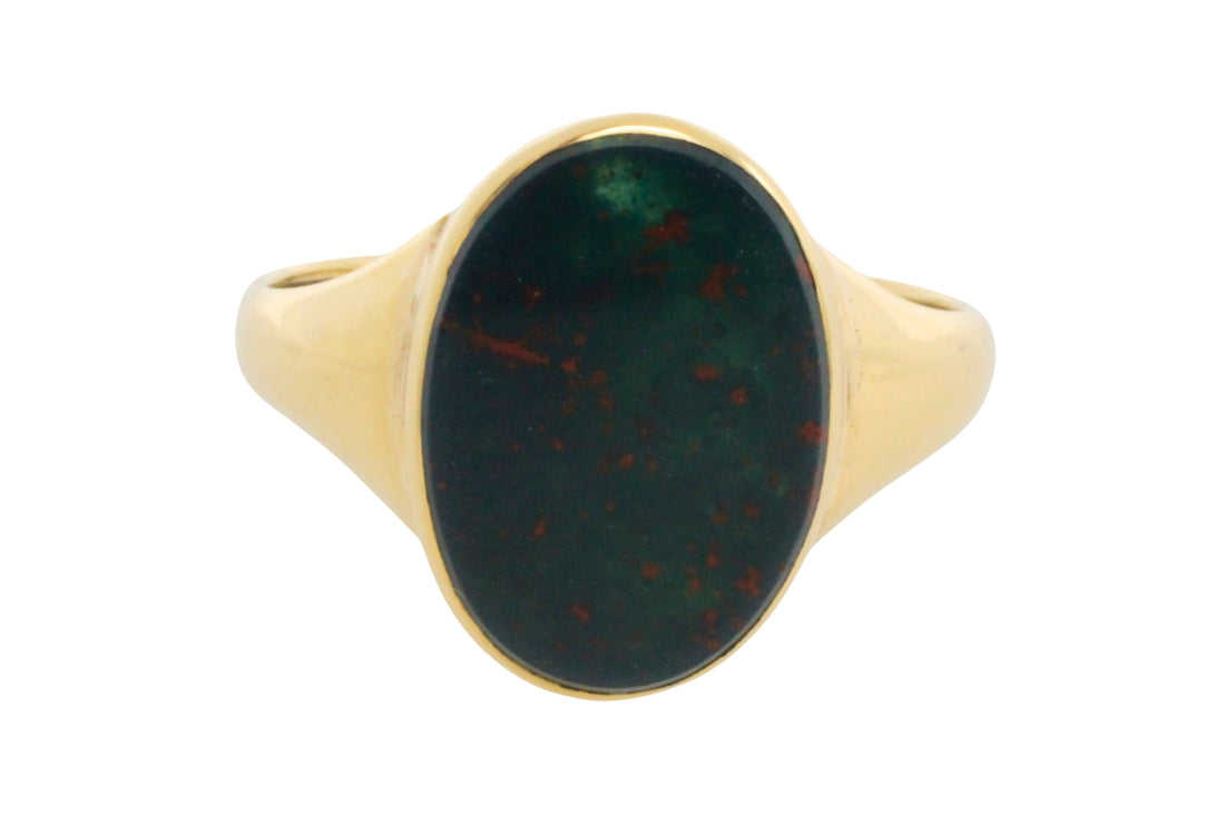 Edwardian period bloodstone signet ring-gents rings-The Antique Ring Shop