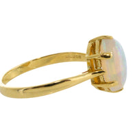 Cabochon opal ring in 18 carat gold-Vintage Rings-The Antique Ring Shop