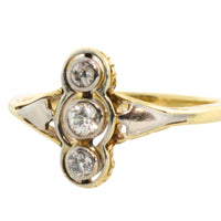 Antique diamond three stone ring in 14 carat gold-Antique rings-The Antique Ring Shop